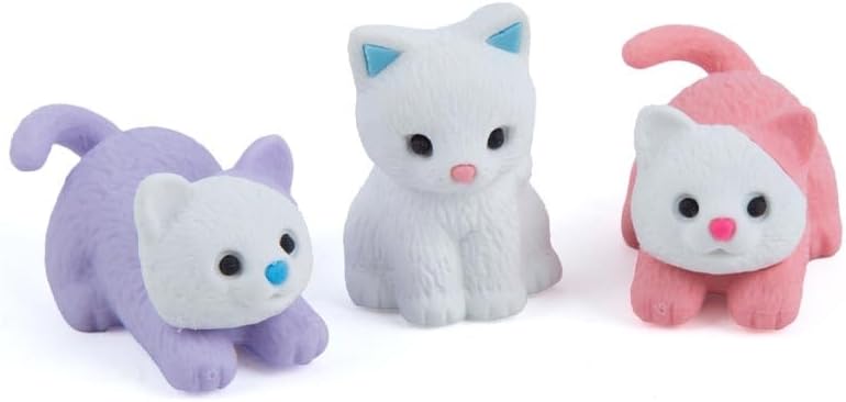 Daiso Cat Erasers, Multicolor (3 Pcs) - Image 2
